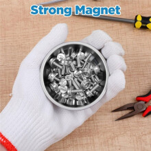 3-Teiliges Set Magnettabletts, Runde Magnetteileablagen, 3 Zoll, 4 Zoll, 6 Zoll, Magnettabletts für Mechaniker, Edelstahl
