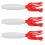 3Pcs/Pack Multicolored Skirt Tail Pattern-4 White Red Tail 1