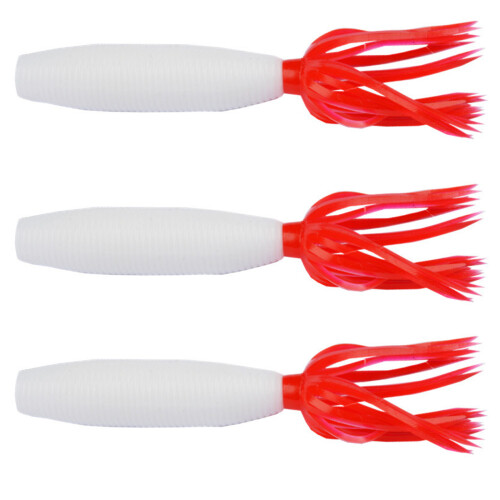 3Pcs/Pack Multicolored Skirt Tail Pattern-4 White Red Tail