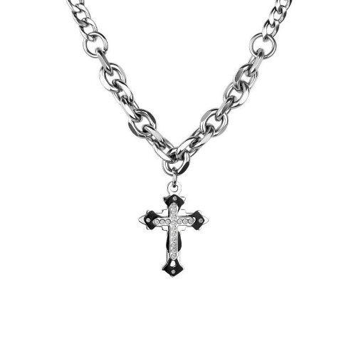 Halskette mit Kreuzanhänger Silver