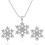 Halskette mit Schneeflocke, 3-teilig Silver 1