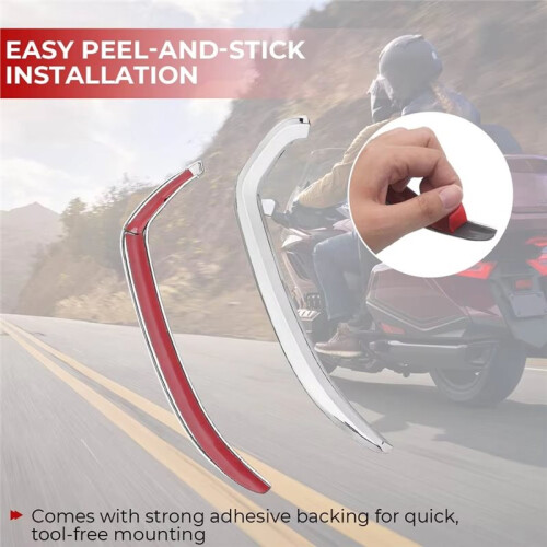 Front Vertical Vent Decorative Trim Chrome for  Goldwing 1800 GL1800 2018-2024 Accessories 2
