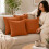 (Pack of 4, Rust) 40x40cm Plain Dyed Microfiber Cushion Covers | Extra Large Throw Pillow Covers 1