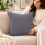 (Pack of 4, Grey) 40x40cm Plain Dyed Microfiber Cushion Covers | Extra Large Throw Pillow Covers 2