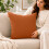 (Pack of 4, Rust) 40x40cm Plain Dyed Microfiber Cushion Covers | Extra Large Throw Pillow Covers 2
