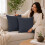 (Pack of 2, Charcoal) 40x40cm Plain Dyed Microfiber Cushion Covers | Extra Large Throw Pillow Covers 1