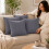 (Pack of 4, Grey) 40x40cm Plain Dyed Microfiber Cushion Covers | Extra Large Throw Pillow Covers 1