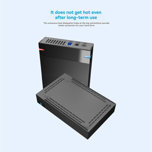 Caixa para HDD de 3,5 Polegadas, USB 3.0 para , Leitor de Disco Rígido Externo de Alta Velocidade para PC e Laptop, Plugue Do Reino Unido 1