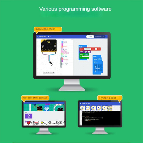 2X Carte Mère Bbc Microbit V2.0 Une Introduction à la Programmation Graphique En Python pour Les écoles Primaires et Secondaires 2