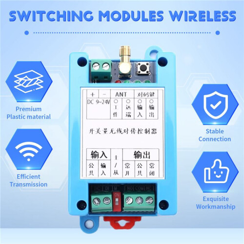 Lora Wireless Transceiver Remote Switching Data Transfer  Module 433M Data Transmission Radio Wall-Mounted 1