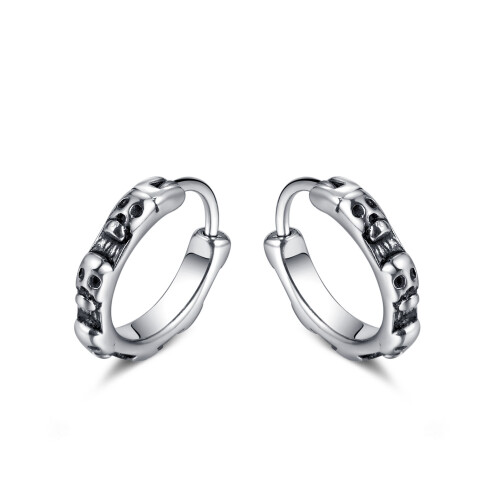 Vintage Totenkopf Ohrring Silver