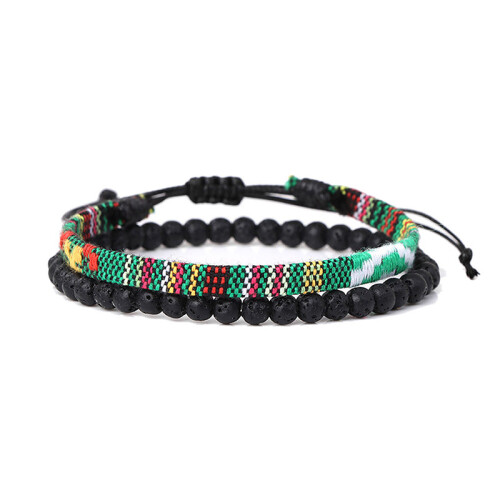 Gewebte Armbänder 2 Stk MultiColor