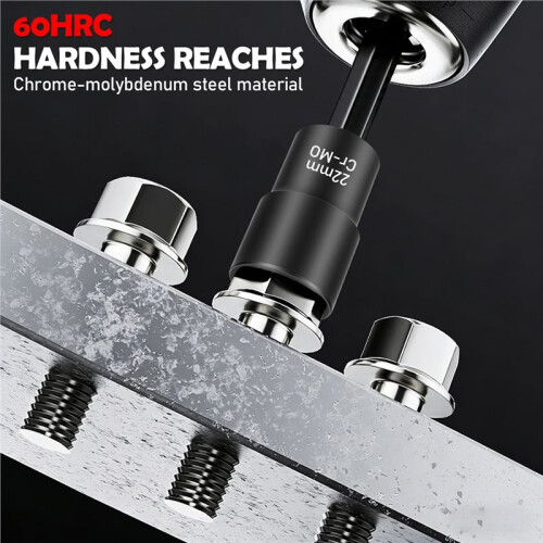 Lug Nut Extractor Set Drive Impact Bolt Remover Socket Tool Wheel Lock Removal Kit Out Extractor Set for Damaged 2