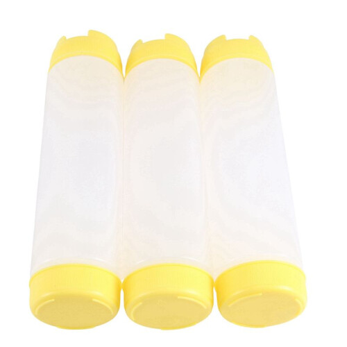 6X 16Oz Inverted Plastic Squeeze Bottles, Refillable Tip Large Valve Dispenser Condiment Squeeze Bottle 1