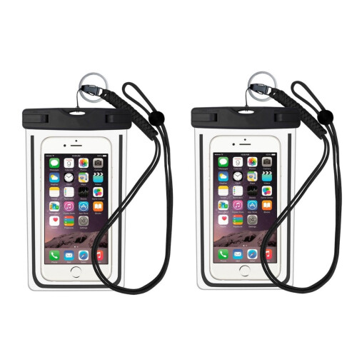 Wasserdichte Handyhülle - universal - schwarz   2er-Pack