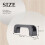 Door Cabinet Black Plastic Rectangular Pull Handle 5.2" 7