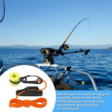 2 Pcs Downrigger Weight Retriever Fairlead Cleat with Cord for Trolling and Sea Fishing