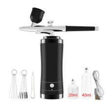 (Black) Nail With Compressor Portable Airbrush Nail Art Compressor For Nails Cake Painting Crafts Air Brush Kit Nails Spray