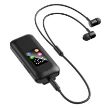 Lavalier Earphones Retractable Cord Noise Reduction with Microphone Wireless Earbuds Business Driving Sports