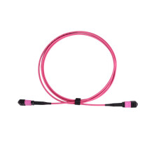 MPO-zu-MPO-Glasfaser-Patchkabel, 12 Fasern, Weiblich, 40G/100G/200G/400G, OM4 50/125 Multimode, Standarddämpfung, Trunkkabel, 2 cm