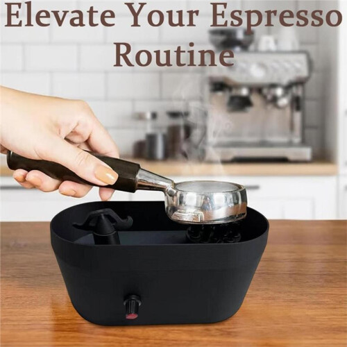 Espresso Machine Clean Set Automatic Portafilter Cleaner Scrubbing Workbench with Brush for Systems Home Kitchen 1