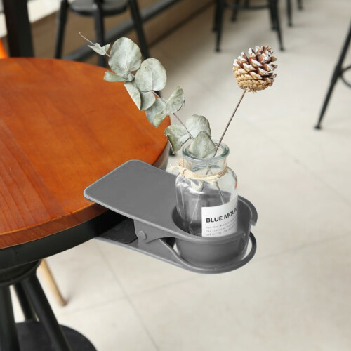 Desk Side Clamp Cup Stand Grey 2