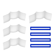 Pack of 4Pcs Mahjong Instruction Card Reference Card-Blue