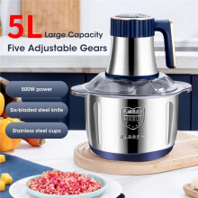 5L Electric Meat Grinders 304 Stainless Steel Food Crusher Multifunctional Vegetable Slicer Chopper US