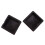 100mm x 100mm Plastic Ribbed Square End Caps Cover Tube Inserts 8 Pcs 2