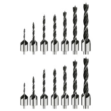 Woodworking Drill Bit Set 3/4/5/6/7/8/10 Millimeters Three-Point Hole Opener Wood Twisting Drill for Hand Drill