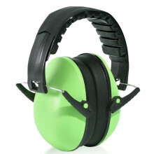 Small Size Hearing Protection Ear Muffs, Adjustable Noise Reduction Headphones for Study, Sleeping, and Travel Green