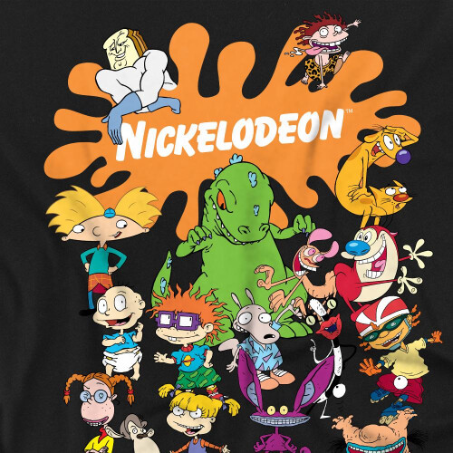 Nickelodeon (S, Black) Nickelodeon Mens Splat Group T-Shirt 2