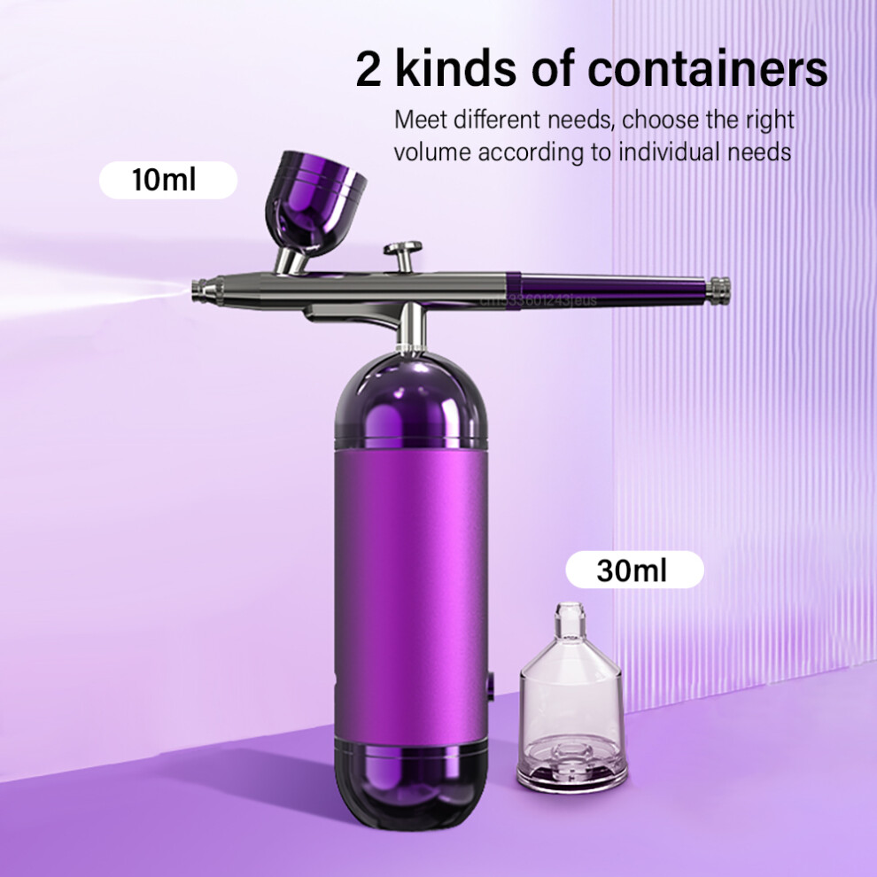 (Purple) Airbrush With Compressor Airbrush Painting Mini Spray Gun For Painting Modeling Craft Portable Airbrush Wireless Paint Spray Gun 4017648553719