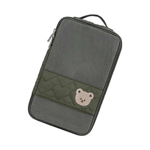 Modische Windel-Organizer-Tasche mit isolierter-grüner Bär