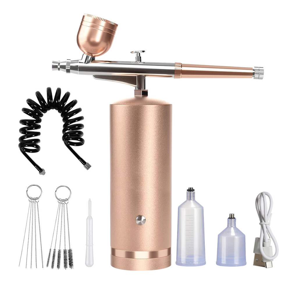 Stoyotu Gold (Gold) Airbrush With Compressor Portable Airbrush Nails Spray Gun For Nails Art Painting Crafts Airbrush Nail Machine With Compressor