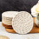 8pcs Cotton Woven Coasters for Drinks, Absorbent Coasters Set, 7 Inch Diameter, Cup Coasters for Tabletops,Coffee Tables 6