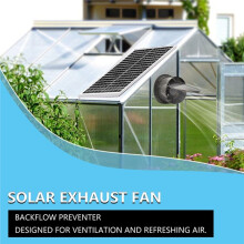 New 6-Inch High-Speed 12V Solar Silent Fan with 20W Panel Shed Solar Exhaust Fan for Chicken Coops Sheds