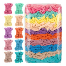 1000 Pcs Refill Loops for Weaving Loom, 10 Colors Elastic Loom Bands for DIY Crafts