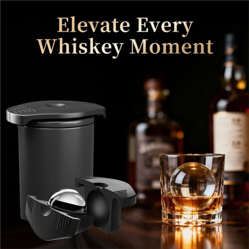 Clear Ice  Maker for Whiskey: 2.5" Crystal Clear Ice Maker,Large Ice Sphere Maker,Easy Release Ice  Maker 2