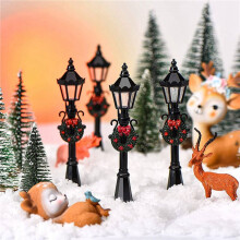 8X Modelos de Luzes de Rua em Miniatura Luzes de Rua em Miniatura Luzes de Rua Decorativas de Casa de Bonecas Luzes de Rua Pequenas de Natal