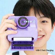 Instant Print Camera for Kids, Screen Instant Camera for Children, Portable Travel Camera Toy for Boys and Girls Ages 3