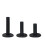 Rubber golf tees or driving range hitting mats, 3 sizes 58/68/85 mm 3-pack Black 1