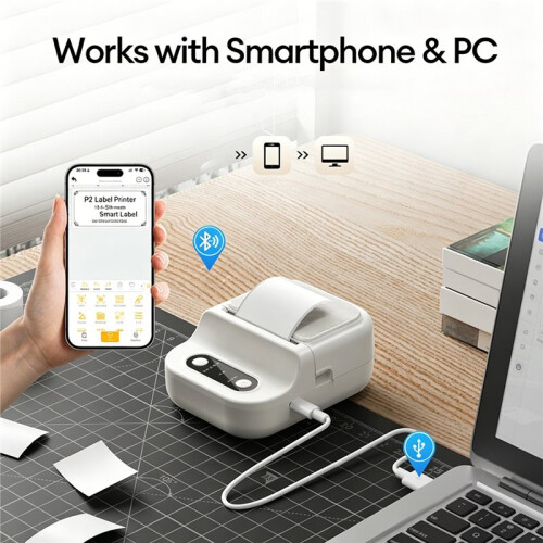 Portable Label Printer,   Thermal Barcode Printer, Thermal Barcode Printer for Takeout Receipts. 1