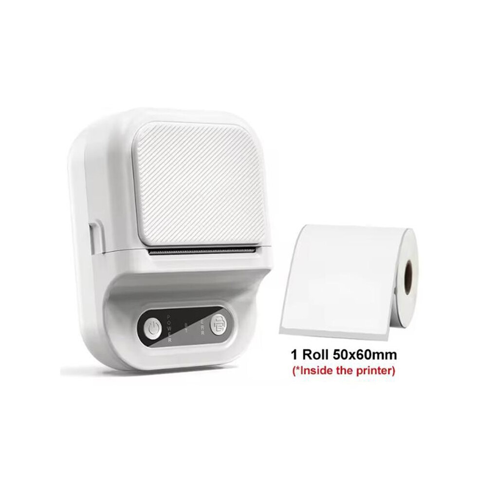 Portable Label Printer, Thermal Barcode Printer, Thermal Barcode Printer For Takeout Receipts. White 4712535141078