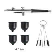(Black) Airbrush Spray Gun For Nails Airbrush Nails Accessories With Cups Airbrush Cleaning Kit Replacement For Nail Painting Cake Craft