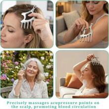 Five-in-One Scalp Massage Comb Gua Sha Tool Deep Tissue Relaxation IASTM Gua Sha Board Myofascial Device