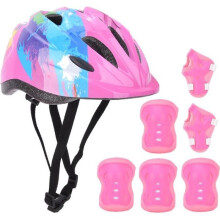 Protective Equipment - CHE - 7pcs - Helmet - Knee Pads - Elbow Pads - Pink