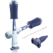 Silicone Bottle Brushes with Brush Head, Baby Bottle Brush, Straw Brush, Nipple Brush and Tube Brush