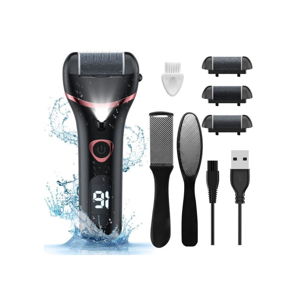 Foot File, 8-in-1 Pedicure Kit, Electric Foot Sander for Anti-Callus, Rechargeable, IPX7 Waterproof