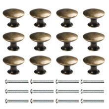 12PCS Poignées Meuble Cuisine Vintage Bronze Bouton de Porte pour Cuisine Meuble Placard de 30mm